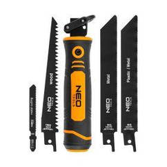 Пила садова Neo Tools тримач, 15 см, 24 TPI, 18 TPI, 6 TPI, двокомпонентна ручка, 0.182кг