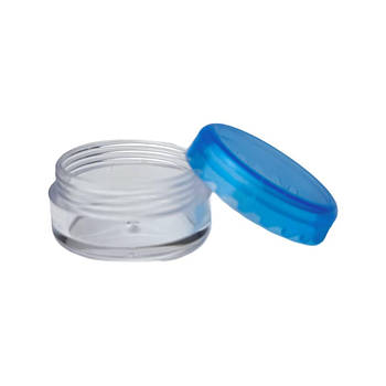 Баночка косметична пластикова без мембрани Кіпр, прозоро-блакитна 5 мл