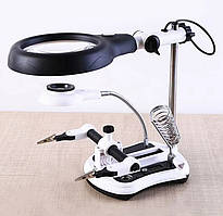 Третя рука для паяння MG16130-108C до 10x велика лупа Ø 108 мм тримач плат + підставка під паяльник