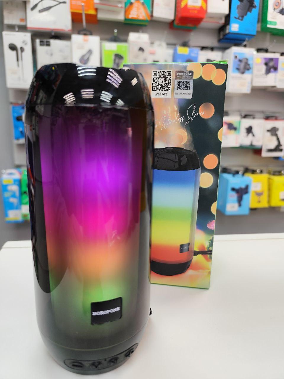 Колонка Borofone BR25 Crazy sound colorful luminous Bluetooth (Чорний)