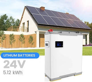 Акумуляторна батарея Blue Carbon BCT-V-24-200 | Літієва (LiFePO4), 24V/200Ah/5.12kWh, для Сонячних Систем і ДБЖ
