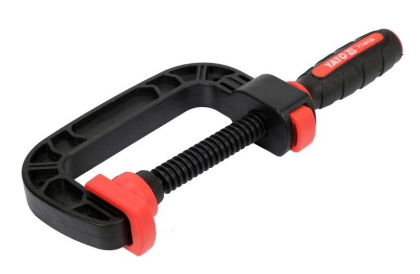 Струбцина G-подібна, 75 мм/ 3", глибина 70мм, нейлонова, посилена Yato (YT-64184)