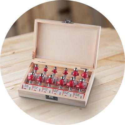 Набір фрез калювальних по дереву, 12 шт INTERTOOL HT-0077