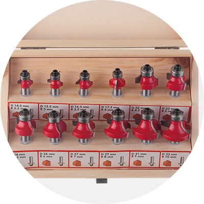 Набір фрез калювальних по дереву, 12 шт INTERTOOL HT-0077