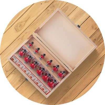 Набір фрез калювальних по дереву, 12 шт INTERTOOL HT-0077