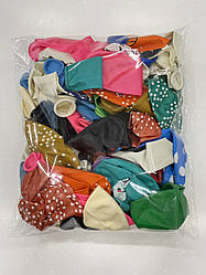 Латексні кулі набір мікс 50 шт. з різним принтом