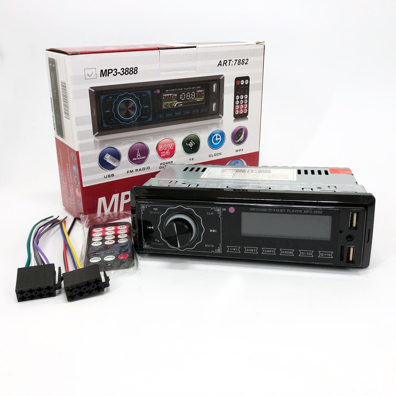 Авто магнітола 1дин MP3 3888 ISO 1DIN FM, Магнітофон для машини авто автомобіля, NB-208 Штатні автомагнітоли