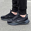 Чоловічі кросівки Nike Black чорні Найк текстильні весна осінь повсякденні, фото 4