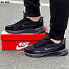 Чоловічі кросівки Nike Black чорні Найк текстильні весна осінь повсякденні, фото 6