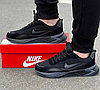 Чоловічі кросівки Nike Black чорні Найк текстильні весна осінь повсякденні, фото 3