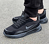 Чоловічі кросівки Nike Black чорні Найк текстильні весна осінь повсякденні, фото 7