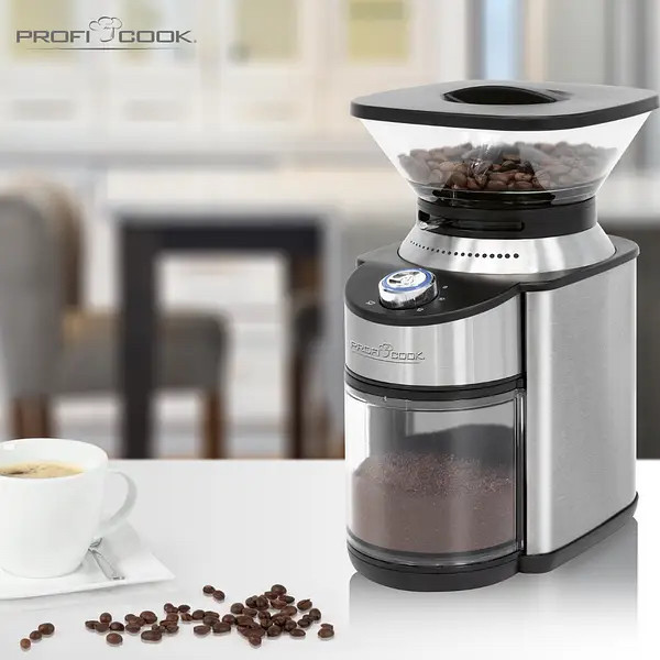 Електрична кавомолка для цінителів кави — ProfiCook PC-EKM 1205 — 16-ступеневе регулювання помелу, фото 1