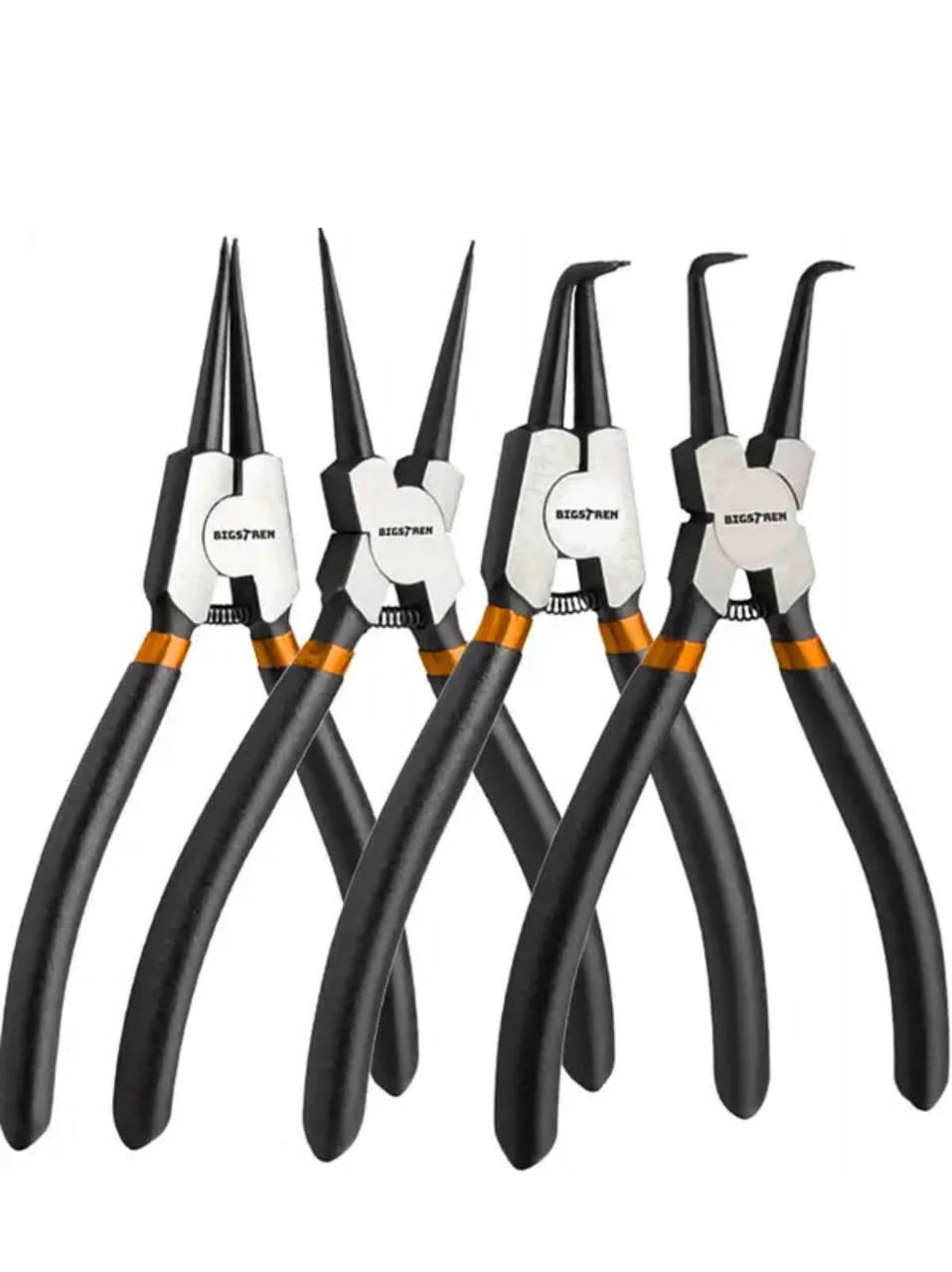 Клещи багатофункціональні для стопорних кілець набір 4 шт Bigstren (22159), фото 1