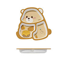 Тарілка дитяча Ведмідь жовтий 18563 3.3х24х25 см 5010856