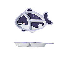 Тарілка дитяча Акула фіолетова 18565 3.3х20.6х30.9 см 5010858