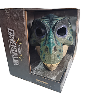 Маска Динозавра з рухомою щелепою зелена, 28х23 см, фото 2