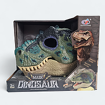 Маска Динозавра з рухомою щелепою зелена, 28х23 см, фото 3