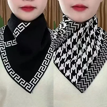 Шарф снуд жіночий, хомути на шию набір двох шарфів чорного кольору