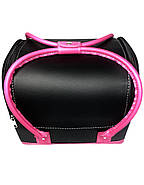 Сумка кейс для майстра бютикейс для перукаря органайзер для інструментів ADH-068 Чорний з рожевими ручками, фото 2