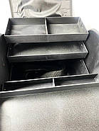 Сумка кейс для майстра бютикейс для перукаря органайзер для інструментів ADH-068 Чорний з рожевими ручками, фото 4