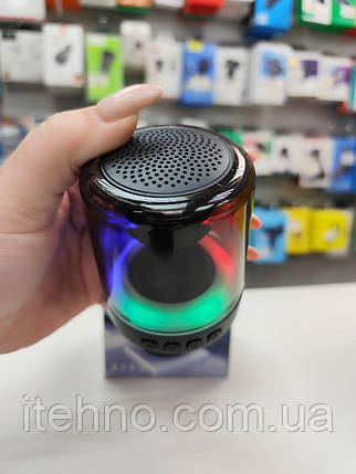 Колонка YD-88 Colorful Light LED Bluetooth з радіо (Ch) (Чорний), фото 1