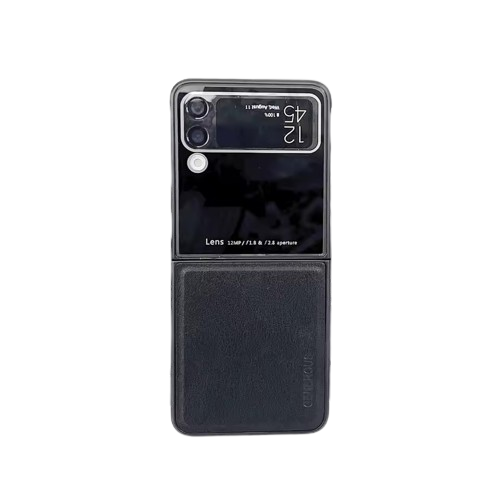 Бізнес чохол бампер GENEROUS для Samsung Galaxy Flip 4 зі скла і штучної шкіри