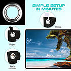 ⇒ Екран White Milk "Black Back" (84 дюйми) - білий проекційний екран для проектора з чорною зворотною стороною, фото 8