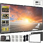 ⇒ Екран White Milk "Black Back" (84 дюйми) - білий проекційний екран для проектора з чорною зворотною стороною, фото 2