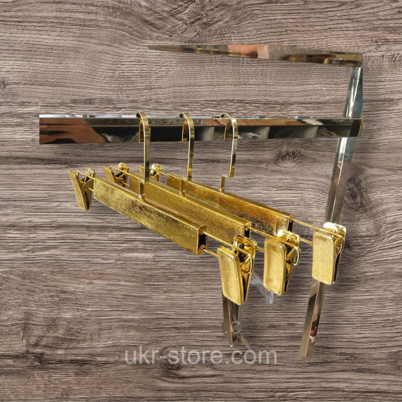 Вішак для штанів у золотому кольорі, фото 1