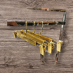 Вішак для штанів у золотому кольорі