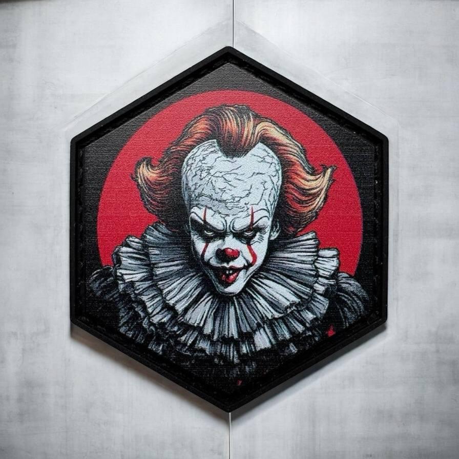 Шеврон гумовий пвх на липучці Клоун Пеннівайз