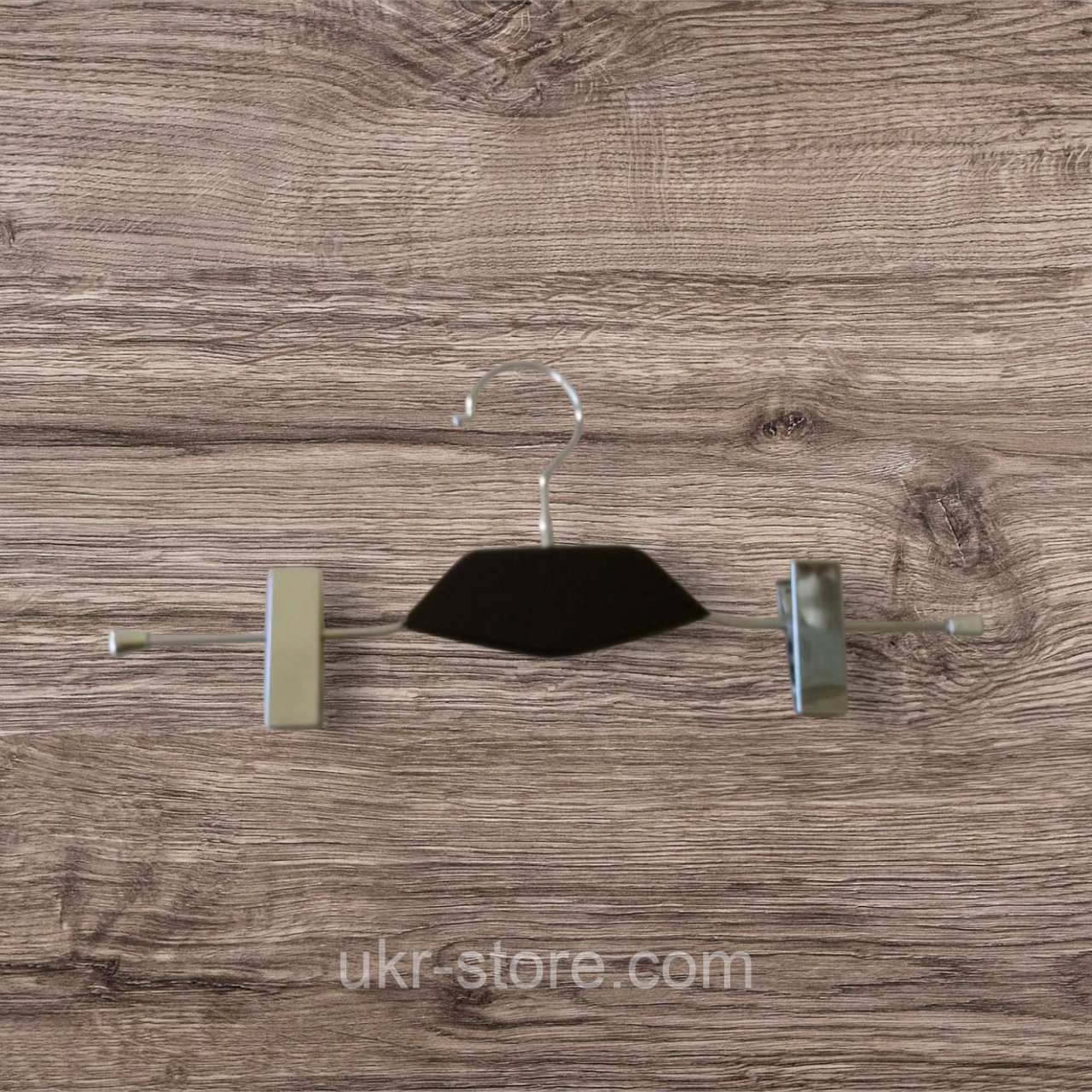 Вішалка з прищіпками з дерев'яною вставкою чорної A-83, фото 1