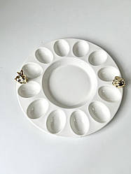 Блюдо для яєць 12 шт з золотими зайчиками Ewaх