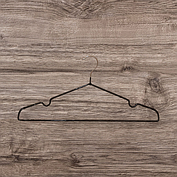 Плічка-вішалка чорна силікон А-20