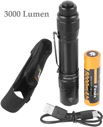 Ручний ліхтар Fenix PD36TAC | Тактичний, Потужний | 3000 Лм, Захист IP68 | Для Полювання, Охорони та Кемпінгу, фото 1