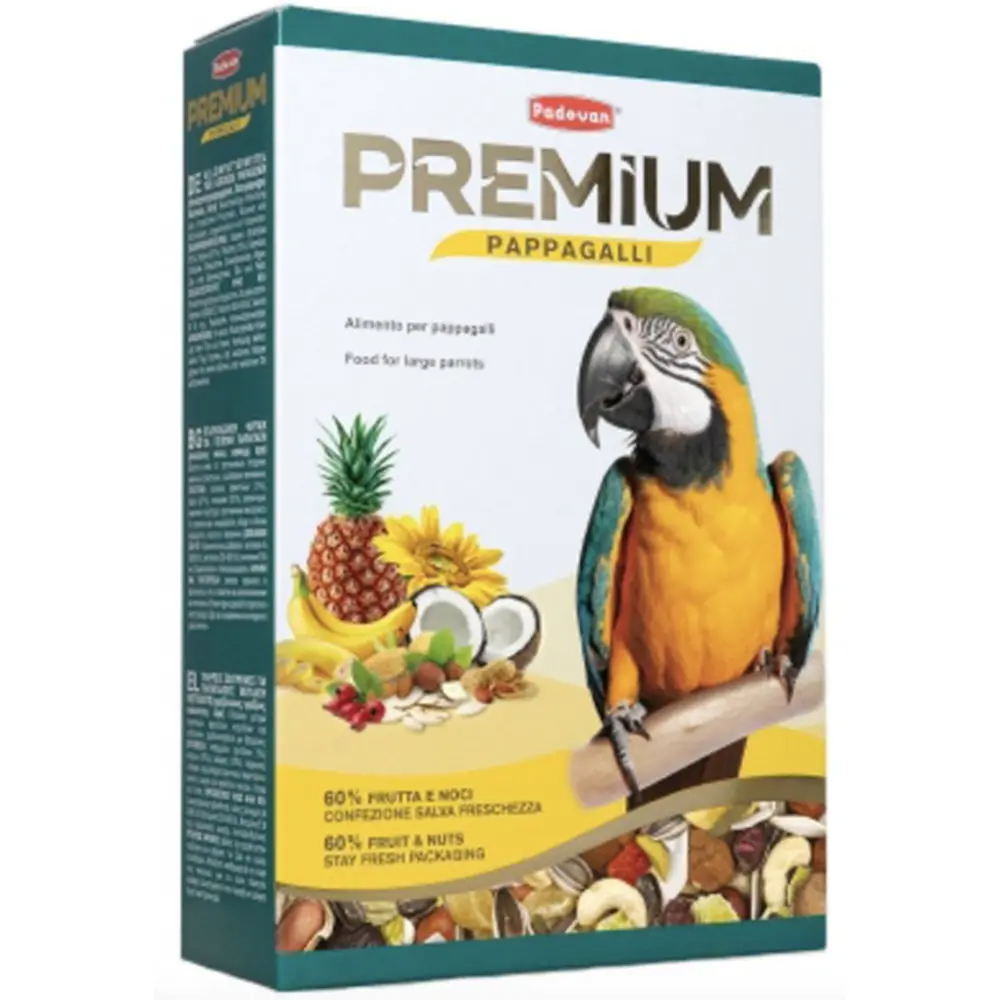 Padovan Premium pappagalli корм для великих папуг з фруктів, горіхів та з додаванням вітамінів - 0.5 кг