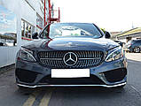 Передняя решетка Diamond Silver 2018-2025, с камерой для Mercedes C-сlass W205, фото 10