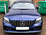 Передняя решетка GT 2014-2018, без камеры для Mercedes C-сlass W205, фото 3