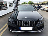 Передняя решетка GT 2014-2018, без камеры для Mercedes C-сlass W205, фото 7