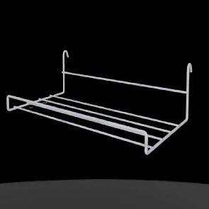 Полка - гачок для Взуття з загином на торгову сітку 25 см 3 мм