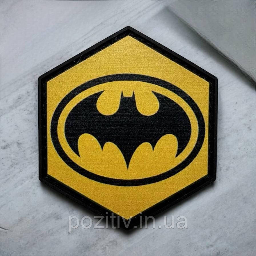 Шеврон гумовий пвх Бетмен на липучці, фото 1