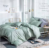 Постільна білизна полуторна Сатин / Комплект півтораспальної постільної білизни звишивкою Мята, фото 2