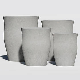 Бетонний вазон серія "Маріно" (Д40-60 см) для квітів та дерев, для вулиці, саду, дачі та тераси