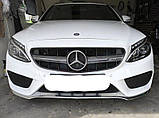 Передняя решетка C63-design 2014-2018, с камерой для Mercedes C-сlass W205, фото 4