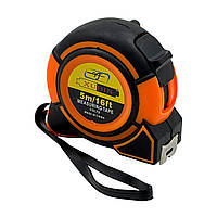 Рулетка вимірювальна XUBIN 5м, Рулетка прогумована, Рулетка з кліпсою