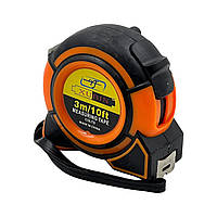 Рулетка вимірювальна XUBIN 3м, Рулетка з кліпсою, Рулетка прогумована