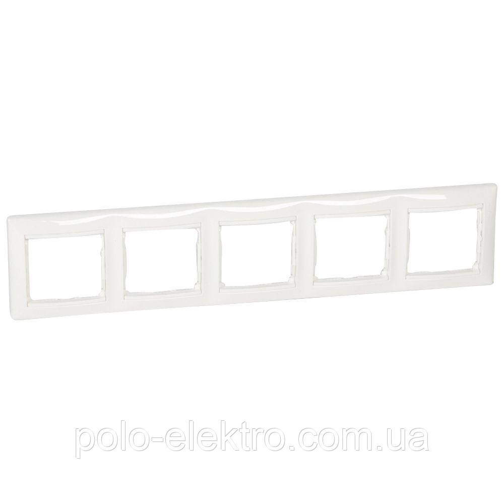 Рамка 5-а горизонтальна біла Valena Legrand