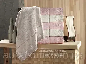 Рушники лазневі, люкс серія, Pupilla, Alvin, паковання 6 штук, Туреччина