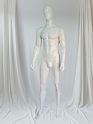 Манекен чоловічий лакований білий