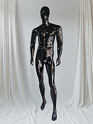 Манекен чоловічий чорний лакований